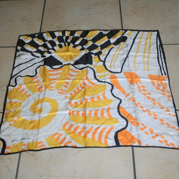 Anne Klein Accessories - Vintage Anne Klein Big Mod Print Silk Scarf
